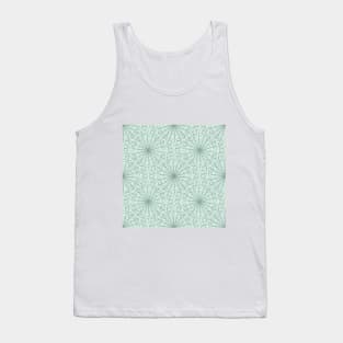 Blue-Green Swirl Mandala Pattern Tank Top